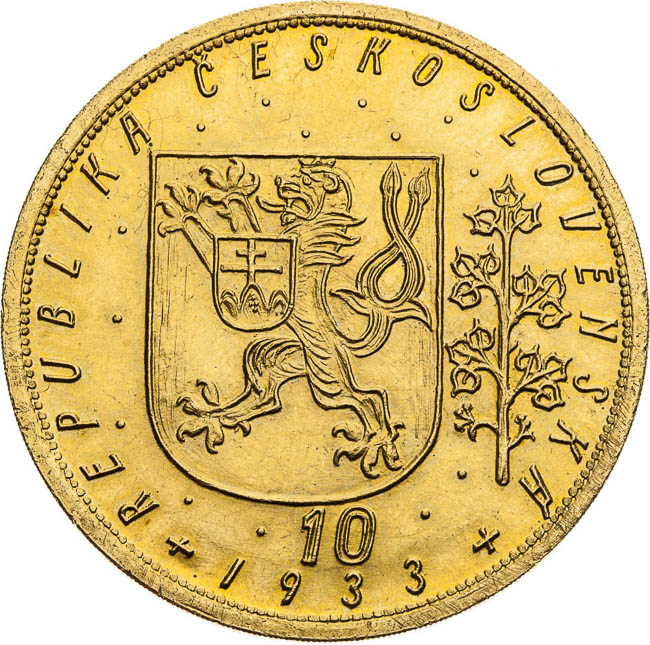 10 Ducats 1933 - front