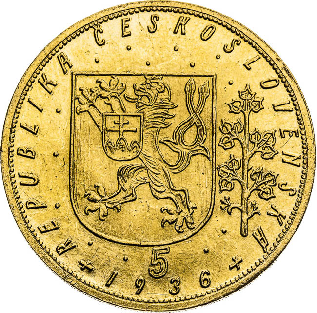 5 Ducats 1936 - front