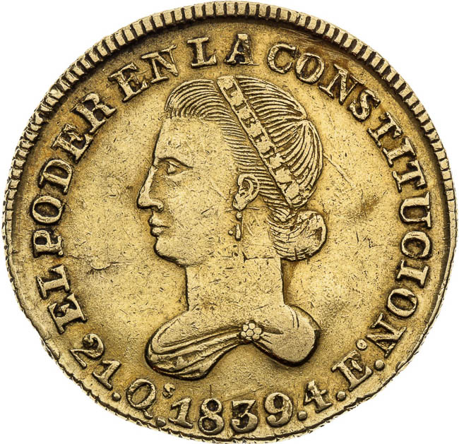 4 Escudo 1839 - avers