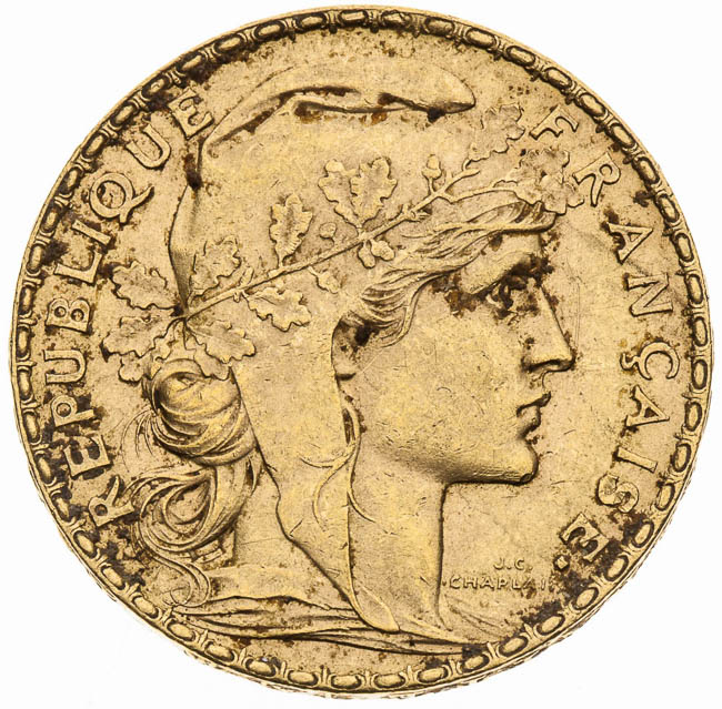 20 Frank 1907 - avers