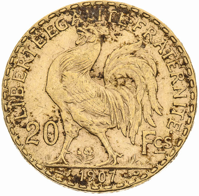 20 Frank 1907 - revers