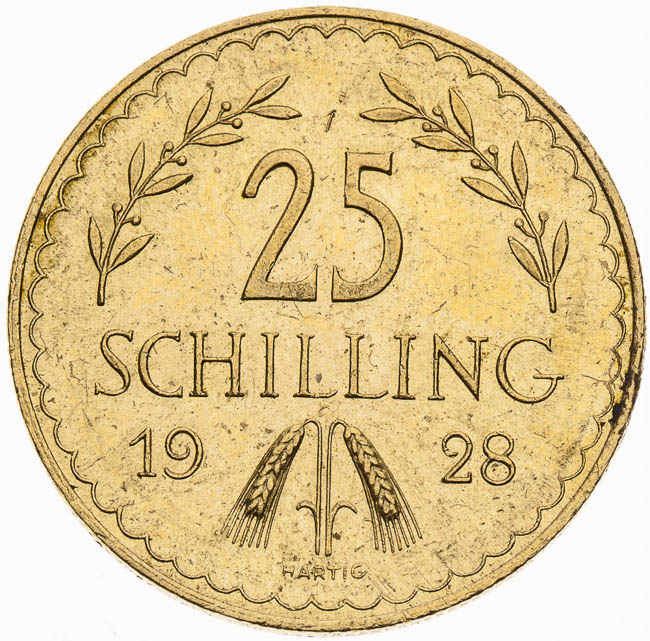 25 Šilink 1928 - revers