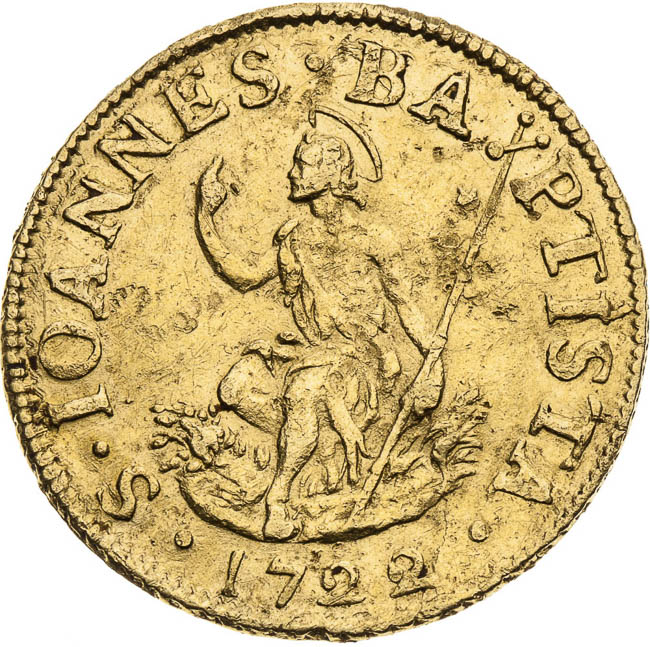 Dukát 1722 - revers