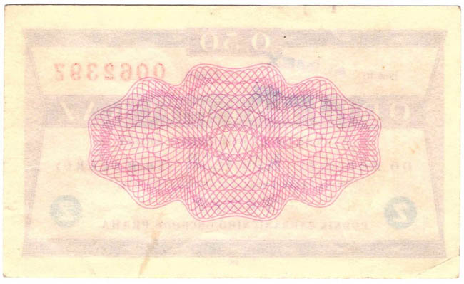 0,50 TKcs Tuzex voucher 1966/III  - back