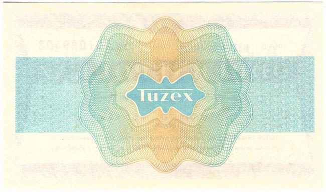 5 TKcs Tuzex voucher 1980/II - back
