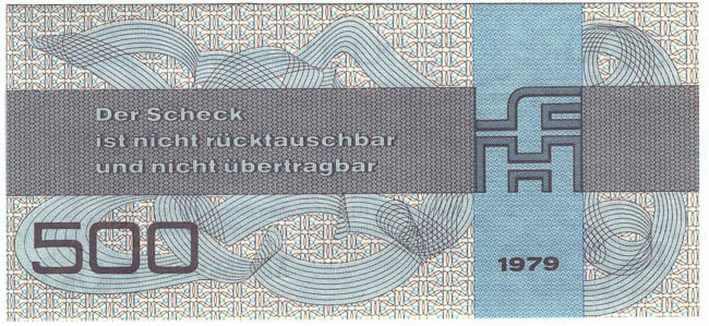FORUM voucher - 500 Marks 1979 - back