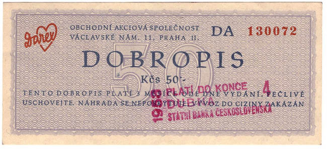 50 Kcs Darex (Credit note) - front