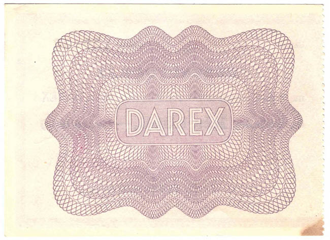 1000 Kčs Odběrní poukaz Darex - revers