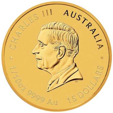 Zlatá mince Rok koňa 2026 Perth Mint 1/10 unce - revers