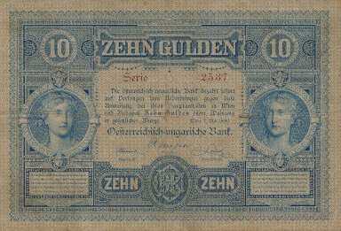 10 Gulden 1880 s. 2587 - averz