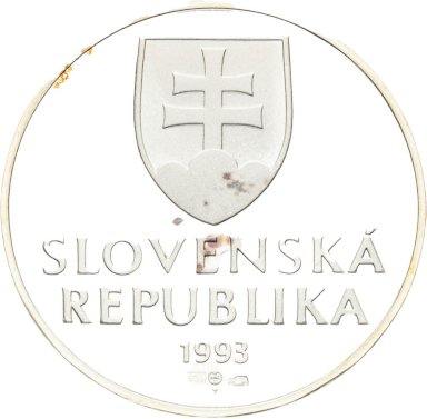 10 Koruna 1993 (Silver replica), no. 770 - back
