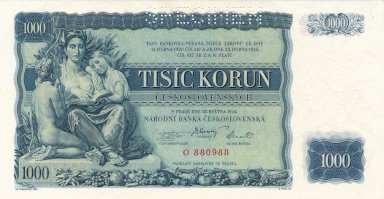 1000 Kč 1934 O perf. - averz