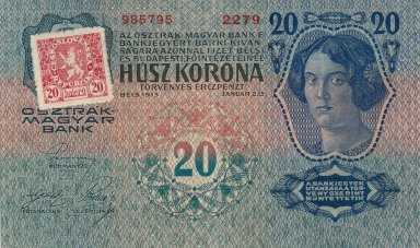 20 Koruna 1913/1919 s. 2279 (stamp) - front