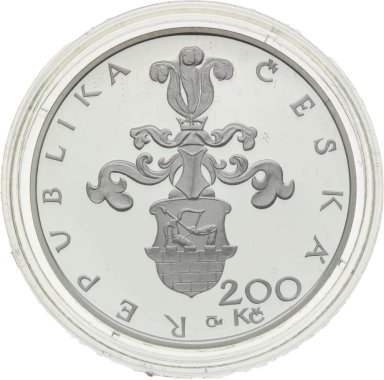 200 Kč 2005 Mikuláš Dačický z Heslova - strieborné pamätné mince ČNB - reverz