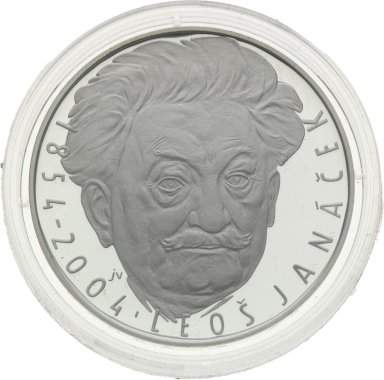 200 Kč 2004 Leoš Janáček - strieborné pamätné mince ČNB - averz