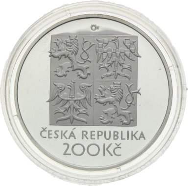 200 Kč 1999 Vítězslav Nezval - strieborné pamätné mince ČNB - reverz