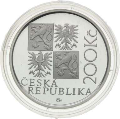 200 Kč 2001 Kilián Ignác Dientzenhofer - strieborné pamätné mince ČNB - reverz