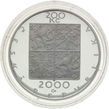 200 Kč 2000 Zdeněk Fibich - strieborné pamätné mince ČNB - reverz
