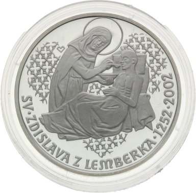 200 Kč 2002 Sv. Zdislava z Lemberka - strieborné pamätné mince ČNB - averz