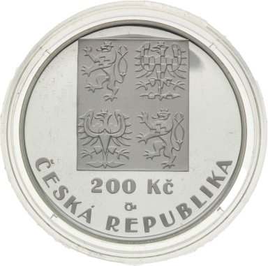 200 Kč 2001 Český fotbalový svaz - strieborné pamätné mince ČNB - reverz