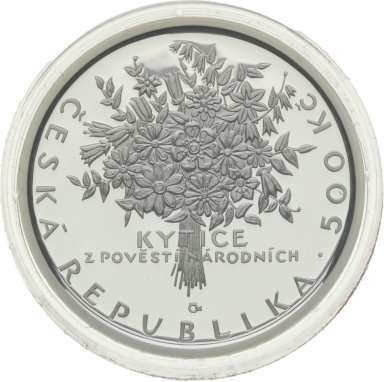 500 Kč 2011 Karel Jaromír Erben - strieborné pamätné mince ČNB - reverz