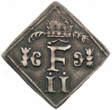 Strieborná klipa 1618 - Korunovácia Ferdinanda II. v Bratislave - averz