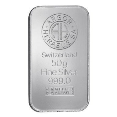 Argor-Heraeus - Silver bar 50 g - front