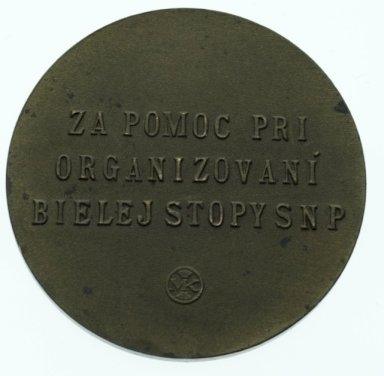 Medaila 1986 Biela stopa Kremnica - B. Bystrica - back
