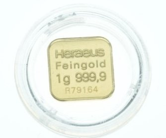 Au zliatok 1 g Heraeus - averz