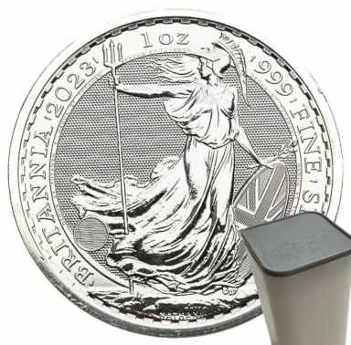 Britannia 1 Oz Silver Investment Coin (Price 25 pcs with VAT) - back