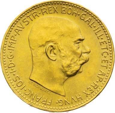Zlatá mince 10 Koruna František Jozef I. 1912 Novoražba - revers