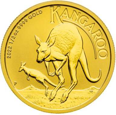 Investičné zlato Kangaroo - 1/2 unce - averz