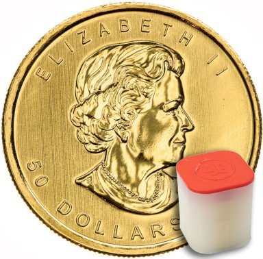 Zlatá minca Maple Leaf 1 unca - balenie 10 ks - reverz