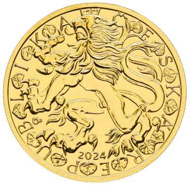 Gold commercial coin ČNB - Saint Wenceslas ducat 2024 + GIFT CATALOGUE OF COINS 2025 FOR FREE - back