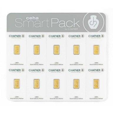 Gold bars C. Hafner SmartPack 10 x 2 g - front