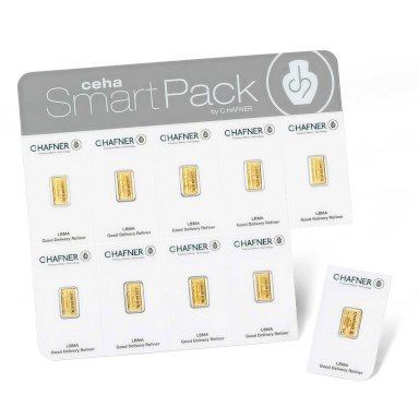 Gold bars C. Hafner SmartPack 10 x 2 g - back