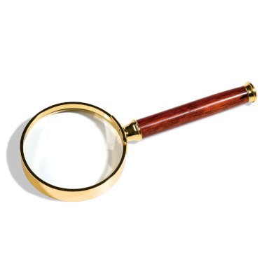 ROSEWOOD Magnifier with handle - front