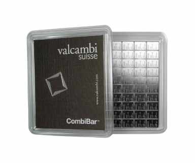 Silver bars Valcambi CombiBar 100 x 1 g - front
