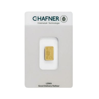 Gold bar C. Hafner 2 g - front