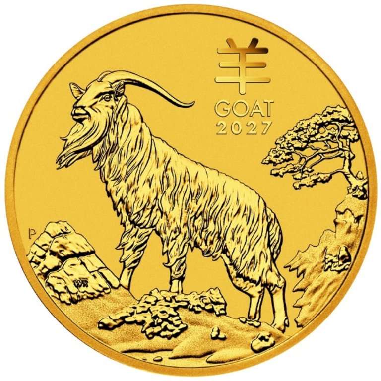 Zlatá mince Rok kozy 2027 Perth Mint 1/10 unce (1)