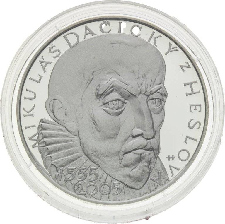 200 Kč 2005 Mikuláš Dačický z Heslova - strieborné pamätné mince ČNB (1)