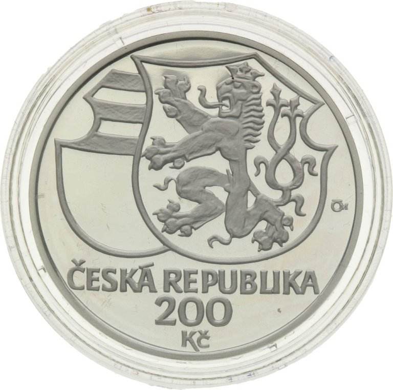 200 Kč 2002 Jiří z Poděbrad - stříbrné pamětní mince ČNB (2)