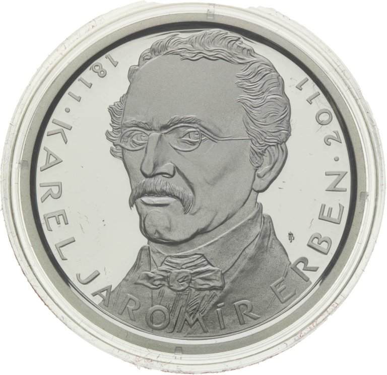 500 Kč 2011 Karel Jaromír Erben - strieborné pamätné mince ČNB (1)
