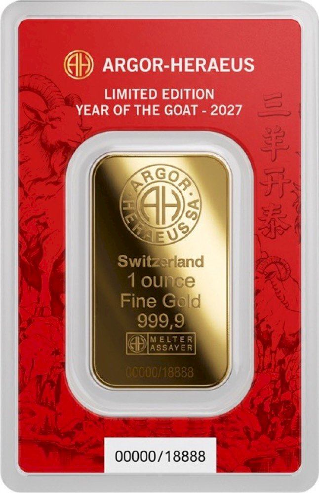 Gold bar Year of the goat 2027 Argor-Heraeus 1 OZ (2)