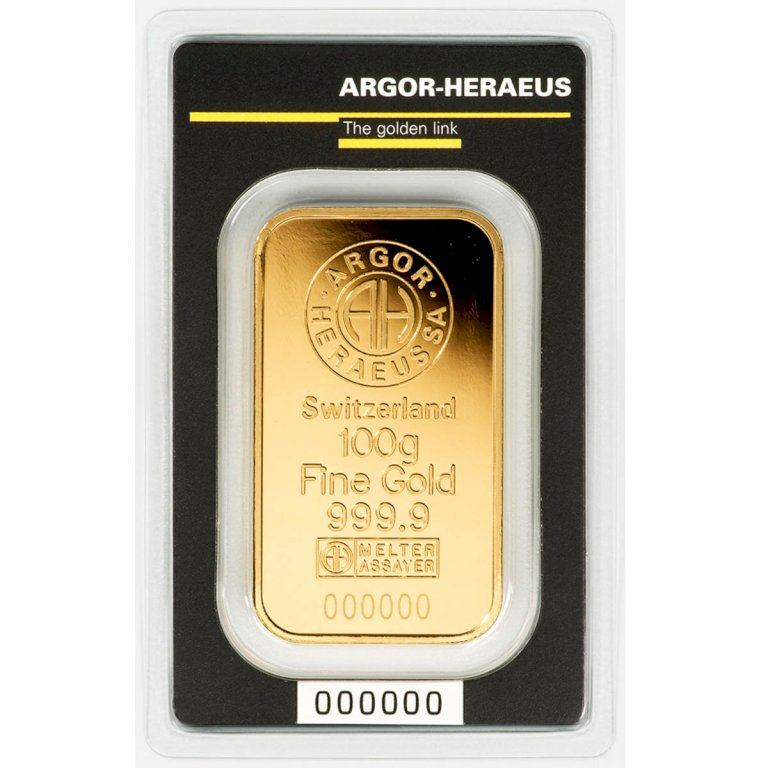 Argor-Heraeus - Zlatá tehlička 100 g (1)