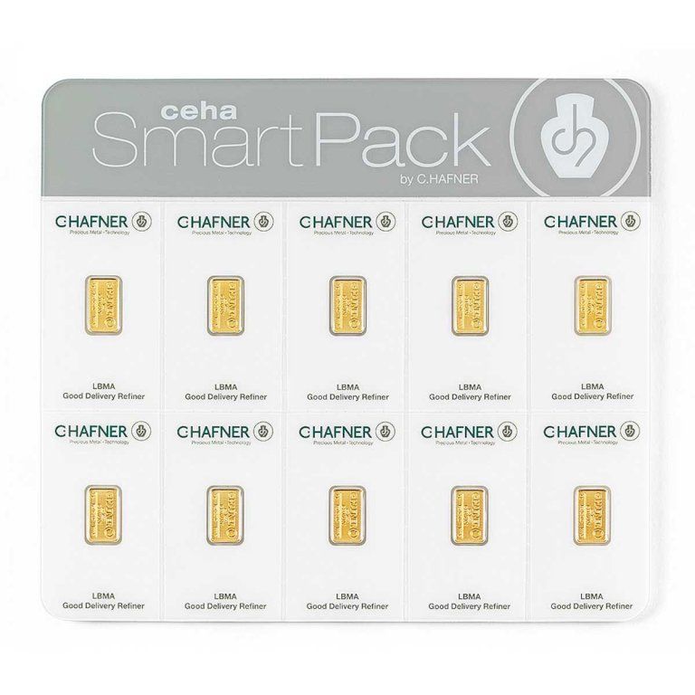 Gold bars C. Hafner SmartPack 10 x 1 g (1)