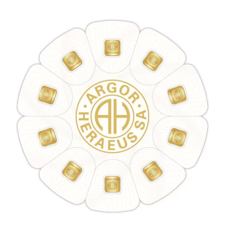 Zlaté tehličky Argor-Heraeus GoldSeed 10 x 1 g (1)